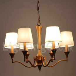 Lámpara de araña estilo vela de 6 luces estilo mediterráneo