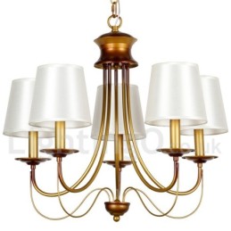Lámpara de araña de 5 luces estilo rústico mediterráneo, moderna y contemporánea, estilo vela.
