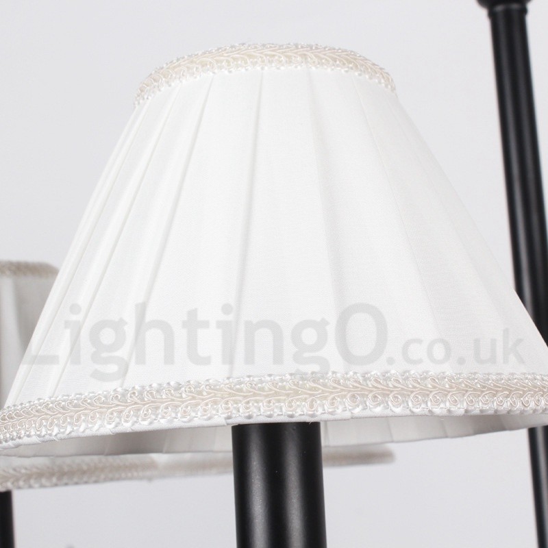 Lámpara de araña grande estilo vela de 12 luces, estilo rústico retro de 2 niveles