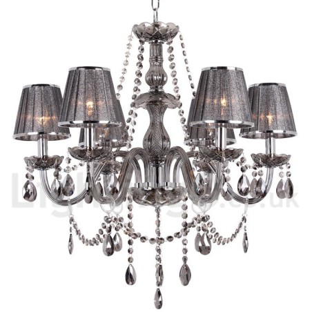 Lámpara de araña estilo vela de cristal K9 de 6 luces Lámpara de araña estilo vela de cristal K9 de 6 luces