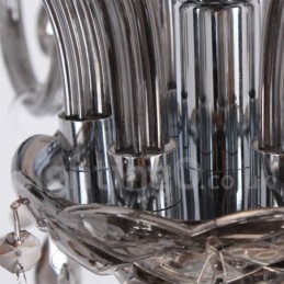 Lámpara de araña estilo vela de cristal K9 de 6 luces