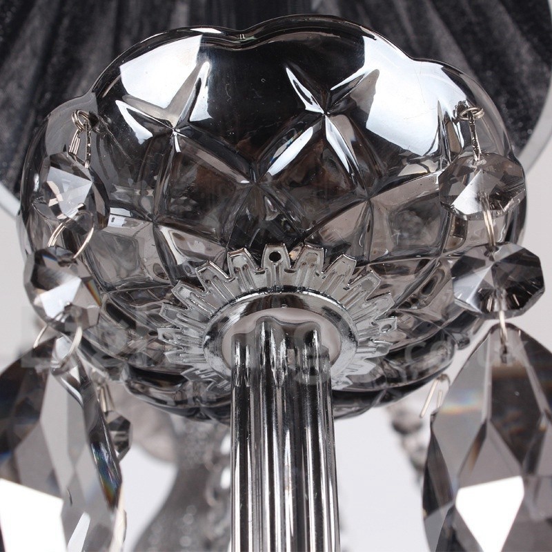Lámpara de araña estilo vela de cristal K9 de 6 luces