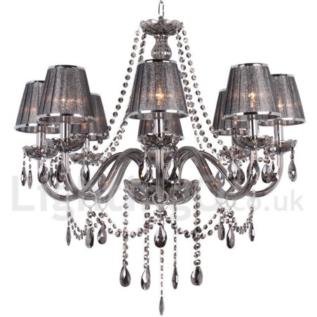 Lámpara de araña estilo vela de cristal K9 de 8 luces Lámpara de araña estilo vela de cristal K9 de 8 luces