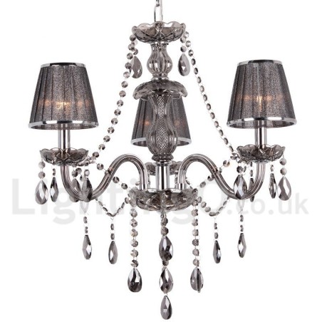 Lámpara de araña estilo vela de cristal K9 de 3 luces Lámpara de araña estilo vela de cristal K9 de 3 luces