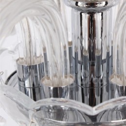 Lámpara de araña contemporánea de cristal K9 de 8 luces estilo vela