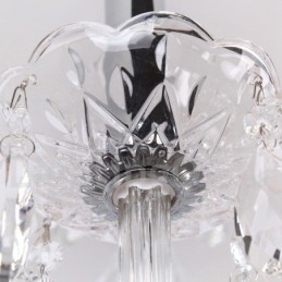 Lámpara de araña contemporánea de cristal K9 de 3 luces estilo vela