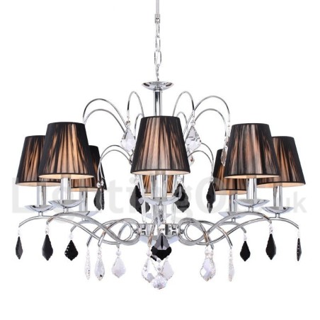 Lámpara de araña contemporánea de cristal K9 de 8 luces estilo vela Lámpara de araña contemporánea de cristal K9 de 8 luces estilo vela