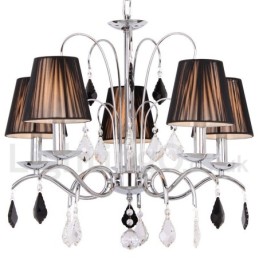 Lámpara de araña contemporánea de cristal K9 de 5 luces estilo vela