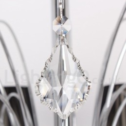 Lámpara de araña contemporánea de cristal K9 de 5 luces estilo vela