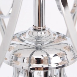 Lámpara de araña contemporánea de cristal K9 de 5 luces estilo vela