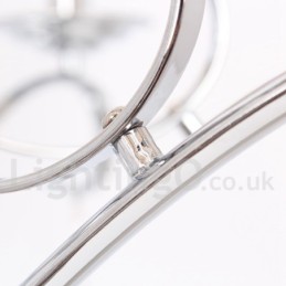 Lámpara de araña contemporánea de cristal K9 de 5 luces estilo vela