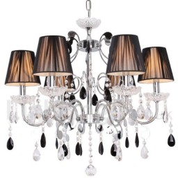 Lámpara de araña contemporánea de cristal K9 de 6 luces estilo vela