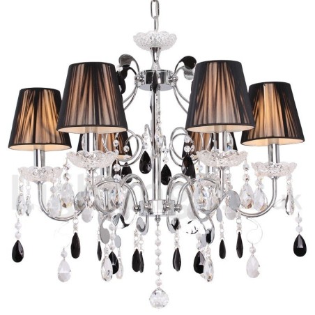 Lámpara de araña contemporánea de cristal K9 de 6 luces estilo vela Lámpara de araña contemporánea de cristal K9 de 6 luces estilo vela