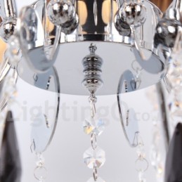 Lámpara de araña contemporánea de cristal K9 de 6 luces estilo vela
