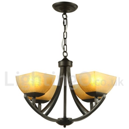 Lámpara de araña de 4 luces estilo mediterráneo estilo vela negra Lámpara de araña de 4 luces estilo mediterráneo estilo vela negra