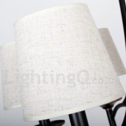 Lámpara de araña de 5 luces, estilo rústico, retro, negro, contemporánea, estilo vela