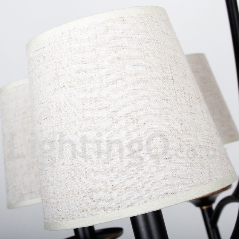 Lámpara de araña de 5 luces, estilo rústico, retro, negro, contemporánea, estilo vela