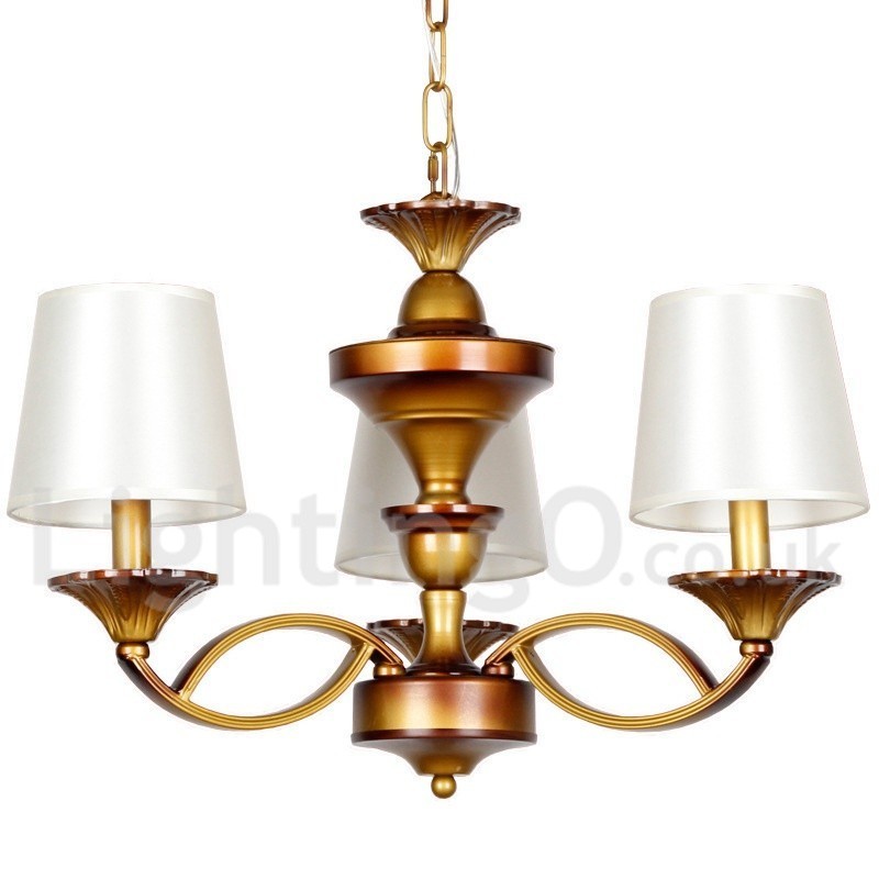 Lámpara de araña rústica de 3 luces estilo mediterráneo retro