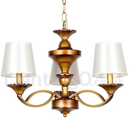 Lámpara de araña rústica de 3 luces estilo mediterráneo retro Lámpara de araña rústica de 3 luces estilo mediterráneo retro