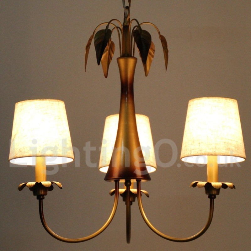 Lámpara de araña rústica contemporánea moderna de 3 luces