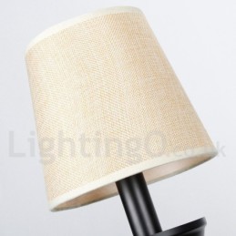 Lámpara de araña de 3 luces estilo rústico retro contemporáneo con forma de vela