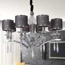 Lámpara de araña moderna contemporánea de 8 luces estilo vela