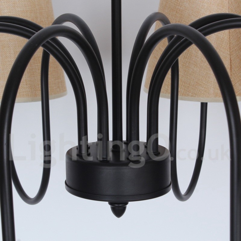 Lámpara de araña estilo vela contemporáneo retro de 8 luces