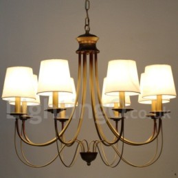 Lámpara de araña de estilo rústico mediterráneo, moderna y contemporánea, de 8 luces.