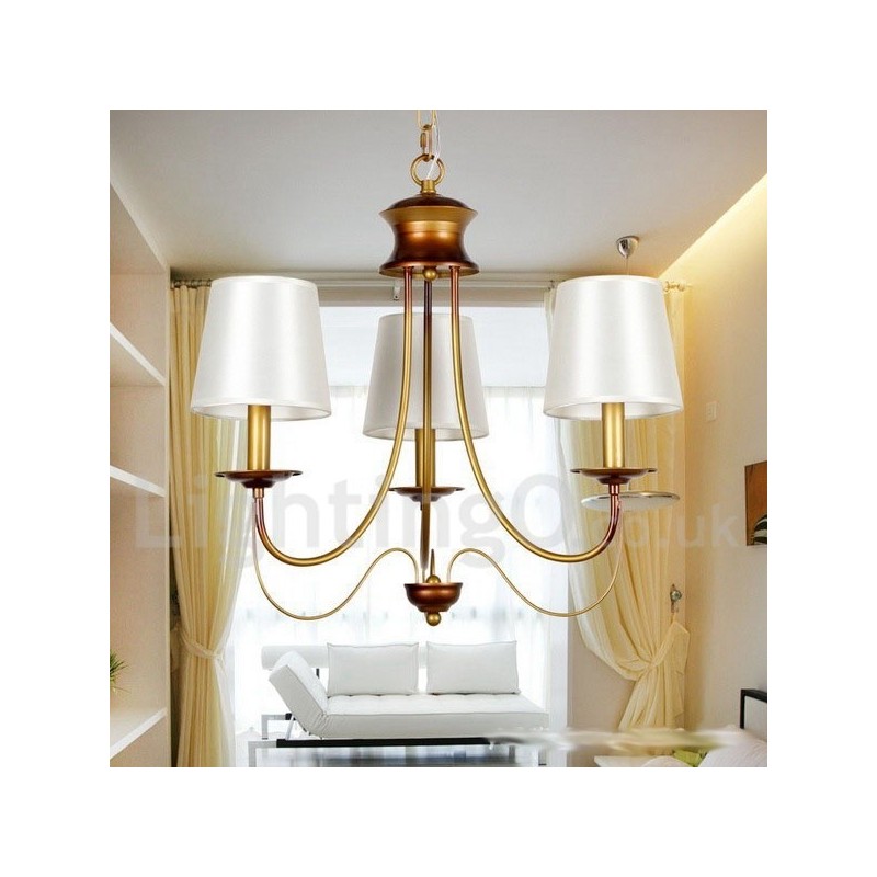 Lámpara de araña de 3 luces estilo rústico mediterráneo, moderna y contemporánea, estilo vela