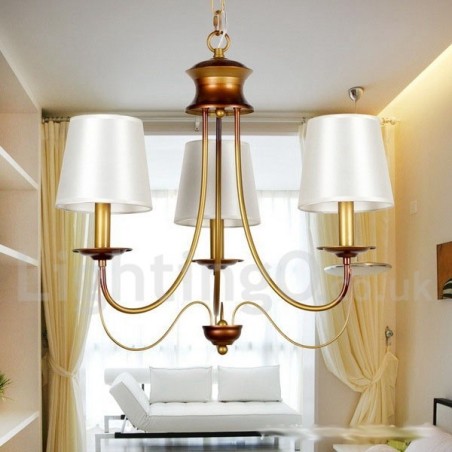 Lámpara de araña de 3 luces estilo rústico mediterráneo, moderna y contemporánea, estilo vela Lámpara de araña de 3 luces estilo rústico mediterráneo, moderna y contemporánea, estilo vela