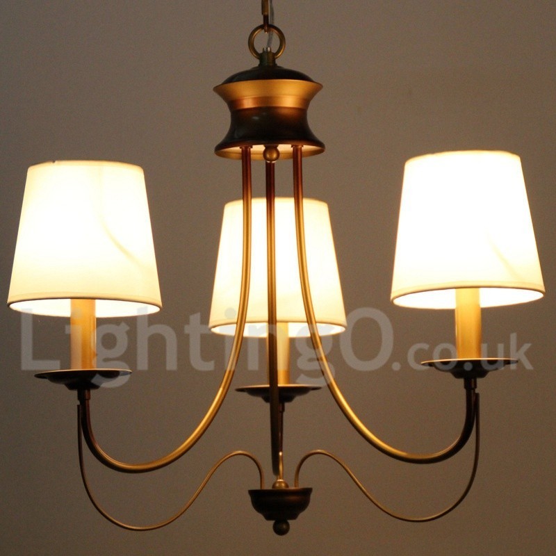Lámpara de araña de 3 luces estilo rústico mediterráneo, moderna y contemporánea, estilo vela