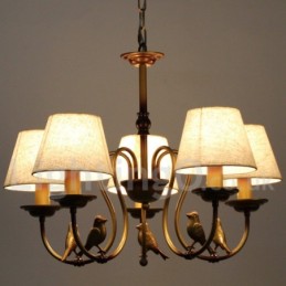 Lámpara de araña de 5 luces, estilo rústico retro contemporáneo y moderno