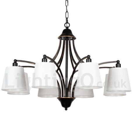 Lámpara de araña rústica retro contemporánea de 8 luces Lámpara de araña rústica retro contemporánea de 8 luces