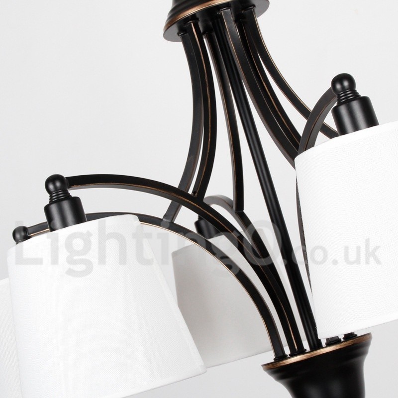 Lámpara de araña rústica retro contemporánea de 8 luces