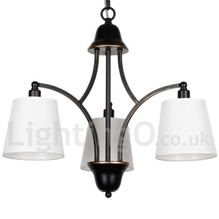 Lámpara de araña de 3 luces estilo rústico retro contemporáneo con forma de vela Lámpara de araña de 3 luces estilo rústico retro contemporáneo con forma de vela