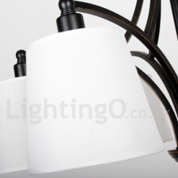 Lámpara de araña de 3 luces estilo rústico retro contemporáneo con forma de vela