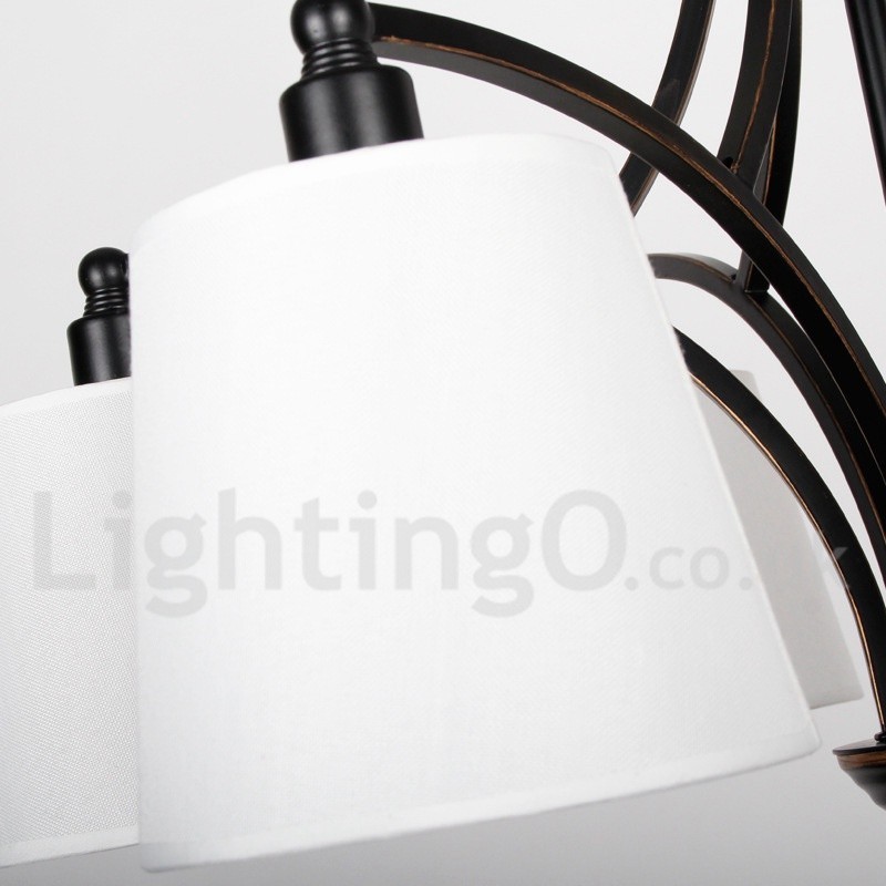 Lámpara de araña de 3 luces estilo rústico retro contemporáneo con forma de vela