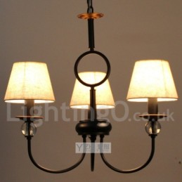Lámpara de araña de 3 luces, estilo rústico, retro, estilo mediterráneo, contemporánea, estilo vela, color negro