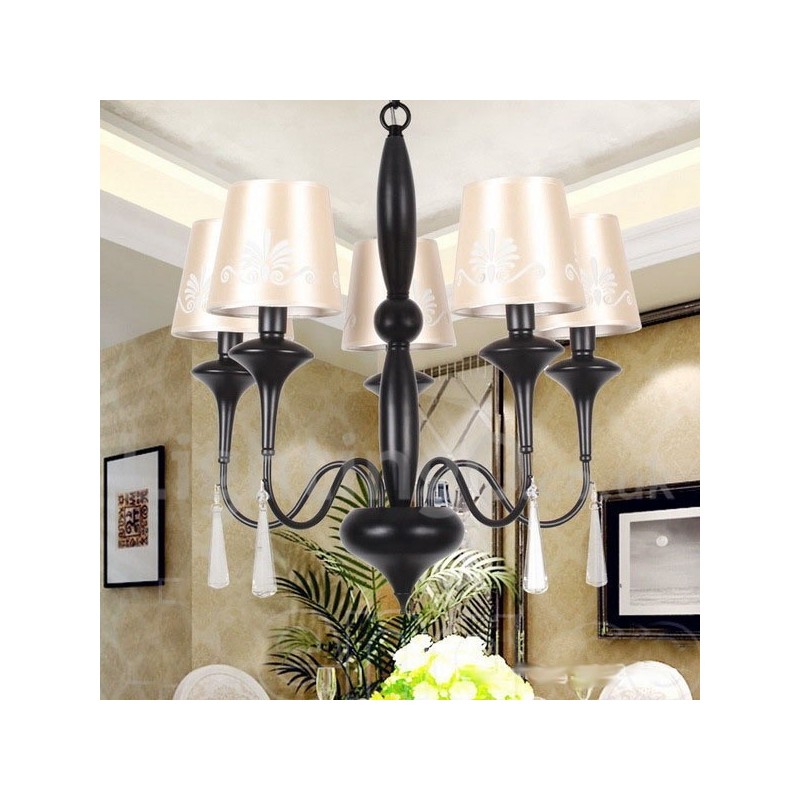 Lámpara de araña estilo vela de 5 luces estilo mediterráneo