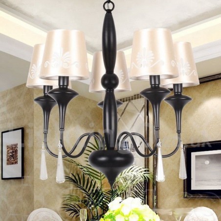 Lámpara de araña estilo vela de 5 luces estilo mediterráneo Lámpara de araña estilo vela de 5 luces estilo mediterráneo