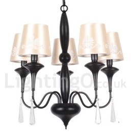 Lámpara de araña estilo vela de 5 luces estilo mediterráneo