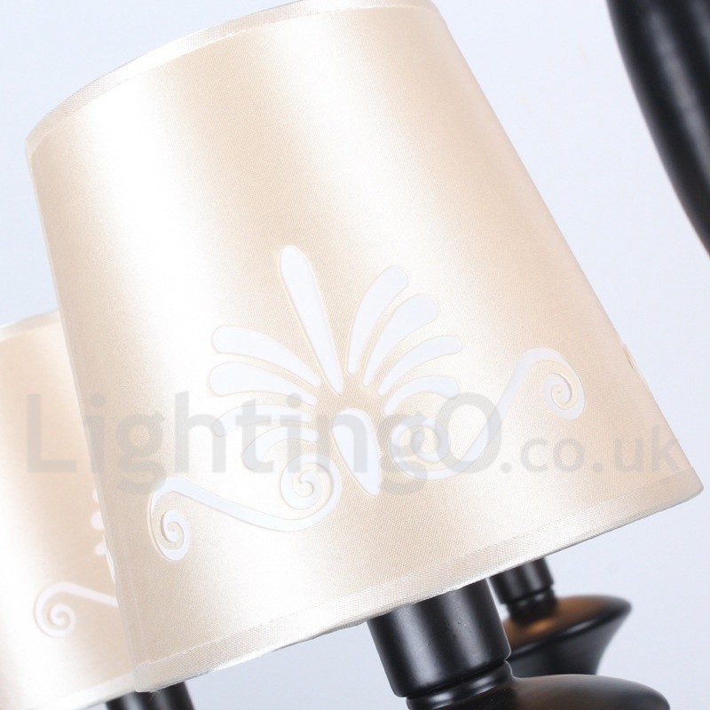 Lámpara de araña de 3 luces estilo mediterráneo con forma de vela