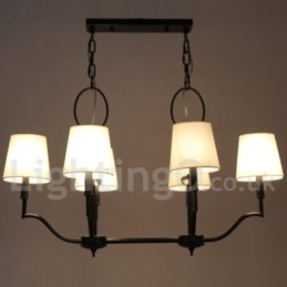 Lámpara de araña moderna contemporánea de 6 luces estilo vela