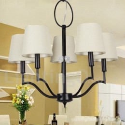 Lámpara de araña moderna contemporánea de 5 luces estilo vela