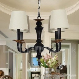 Lámpara de araña estilo vela retro de 4 luces