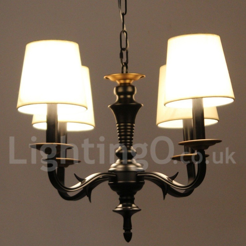 Lámpara de araña estilo vela retro de 4 luces