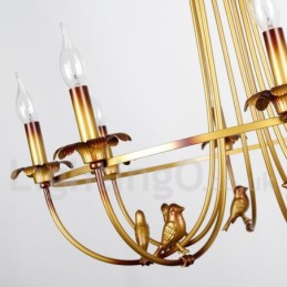 Lámpara de araña estilo vela retro de 5 luces