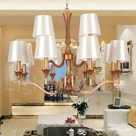Lámpara de araña estilo vela de 12 luces estilo mediterráneo Lámpara de araña estilo vela de 12 luces estilo mediterráneo