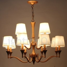Lámpara de araña estilo vela de 12 luces estilo mediterráneo