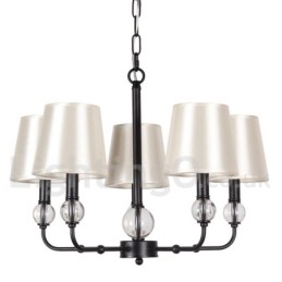 Lámpara de araña de 5 luces, estilo rústico, retro, negro, contemporánea, estilo vela